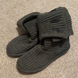 BearPaw Gray Sweater Boots